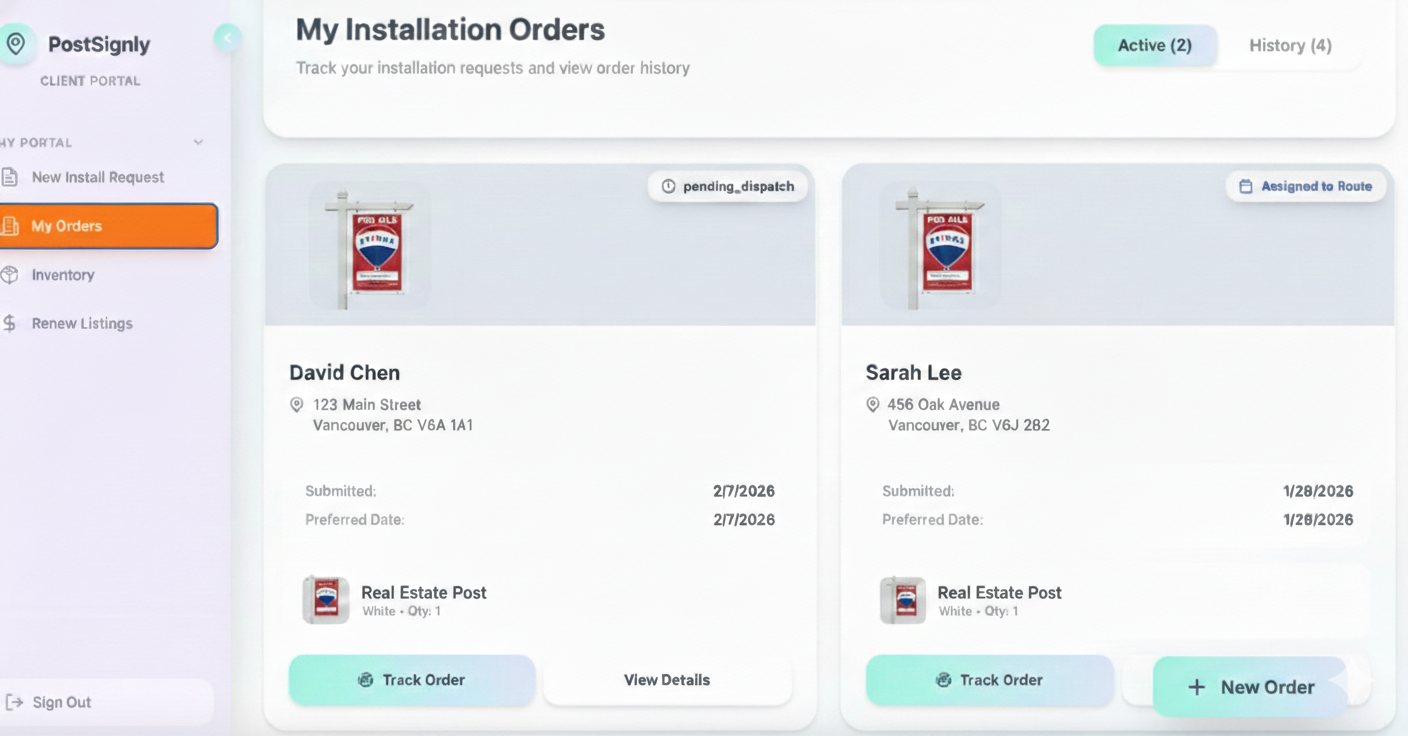 Client Portal View